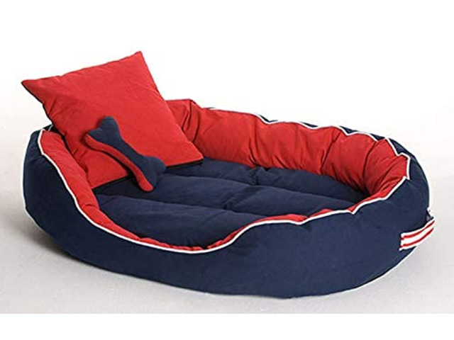 Royal Pets Cart Dog Bed and Cat Polyester Reversible Bed - 1/2