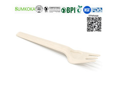 Cutlery disposable bagasse cutlery sugarcane fork - 1