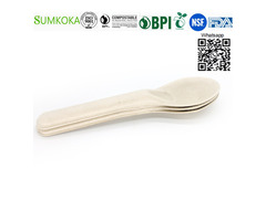Cutlery disposable sugarcane cutlery bagasse spoon - 1
