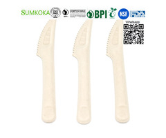Cutlery disposable bagasse cutlery sugarcane knife - 1