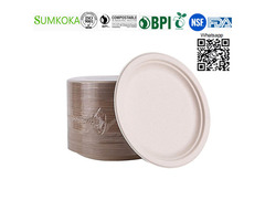 6 7 9 10 inches plate disposable sugarcane plate bagasse round plate