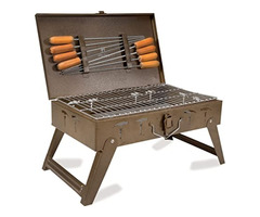 Traveler Foldable Charcoal Barbeque Grill - 2