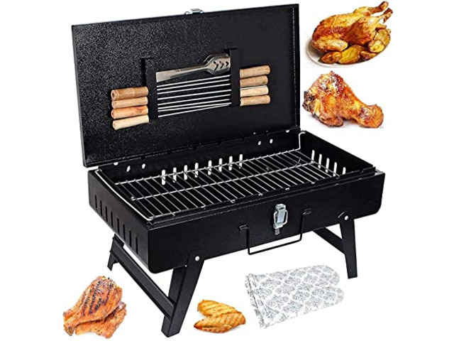 MAZORIA Big Size Foldable Charcoal Barbeque Grill Set - 1/1