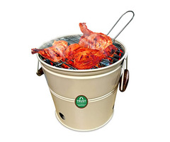 Trustbasket Round Portable Charcoal BBQ Barbeque Bucket Set