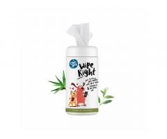 Captain Zack Wipe Right Anti-Bacterial Wet Wipes for Dogs/Cats - Natural Extracts/Actives