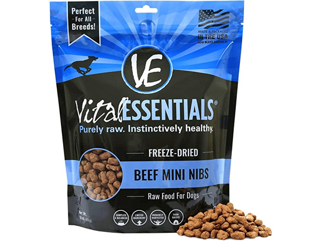 Vital Essentials Freeze Dried Beef Mini Nibs Dog Food - 1/1