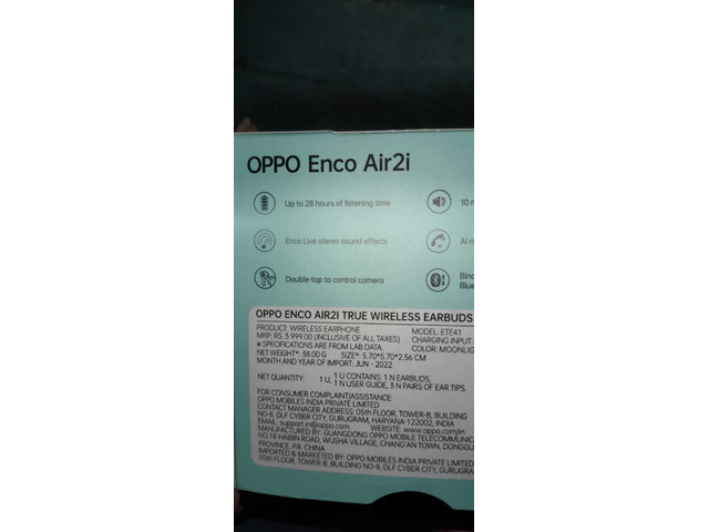 Oppo enco air 2i 1 Month Used Earbuds - 1/1