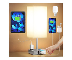 Aooshine Bedside Lamp with USB Port