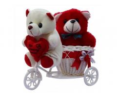 Anishop Romantic Valentine Love Couple Teddy Basket Cycle Teddys Bears Gifts