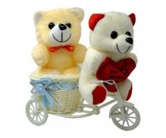 Sky Trends Romantic Valentine Love Couple Teddy Basket Cycle - 1