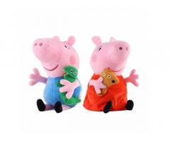 Ms Toys, Peppa Pig George Pig Set 2 Pcs, Soft Toy Best for Kids, Cartoon Character Soft Toys - 1