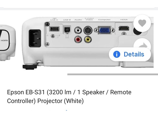 Used but in very good condition epson projector eb-s41 - 1/2