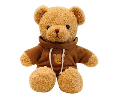 Galatee Cute Teddy Bear Plush Stuffed Toy with Coffee Hoodie