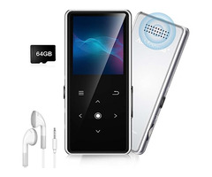 AiMoonsa 64GB MP3 Music Player with Built-in HD Speaker