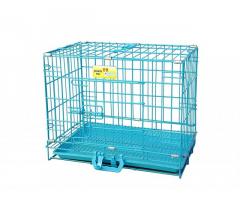Paws for A Cause Dog Cage Blue Indian 24 Inch Small with Removable Tray - 1