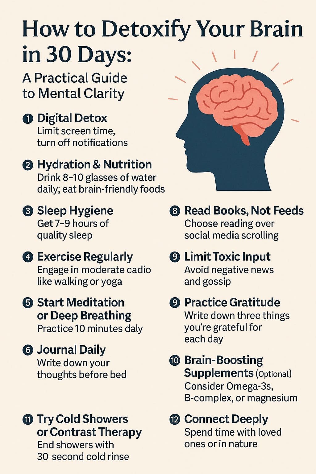 How to Detoxify Your Brain in 30 Days: A Practical Guide to Mental Clarity