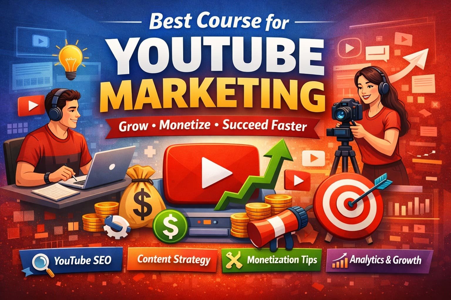 Best Course for YouTube Marketing: Learn to Grow, Monetize, and Succeed Faster
