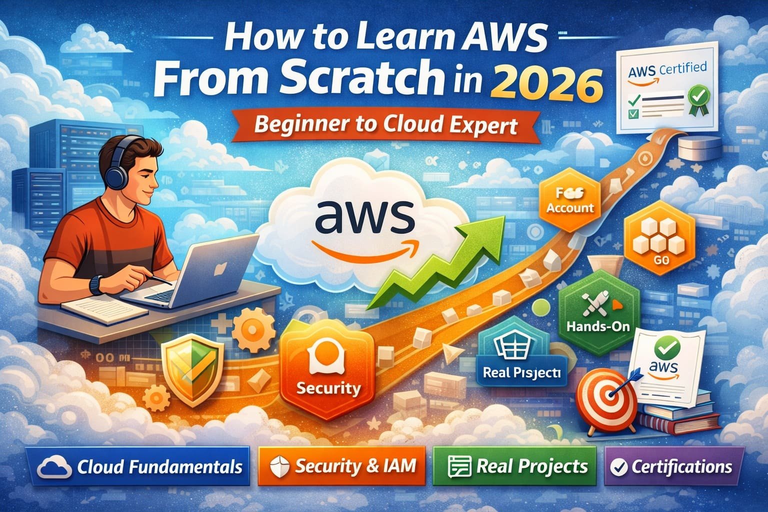 How to Learn AWS From Scratch in 2026: Beginner to Cloud Expert