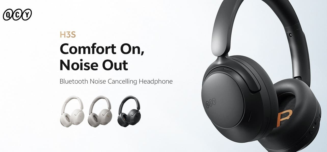 QCY H3S Over-Ear Headphones Review: 56dB ANC, 102H Battery & Hi-Res Sound