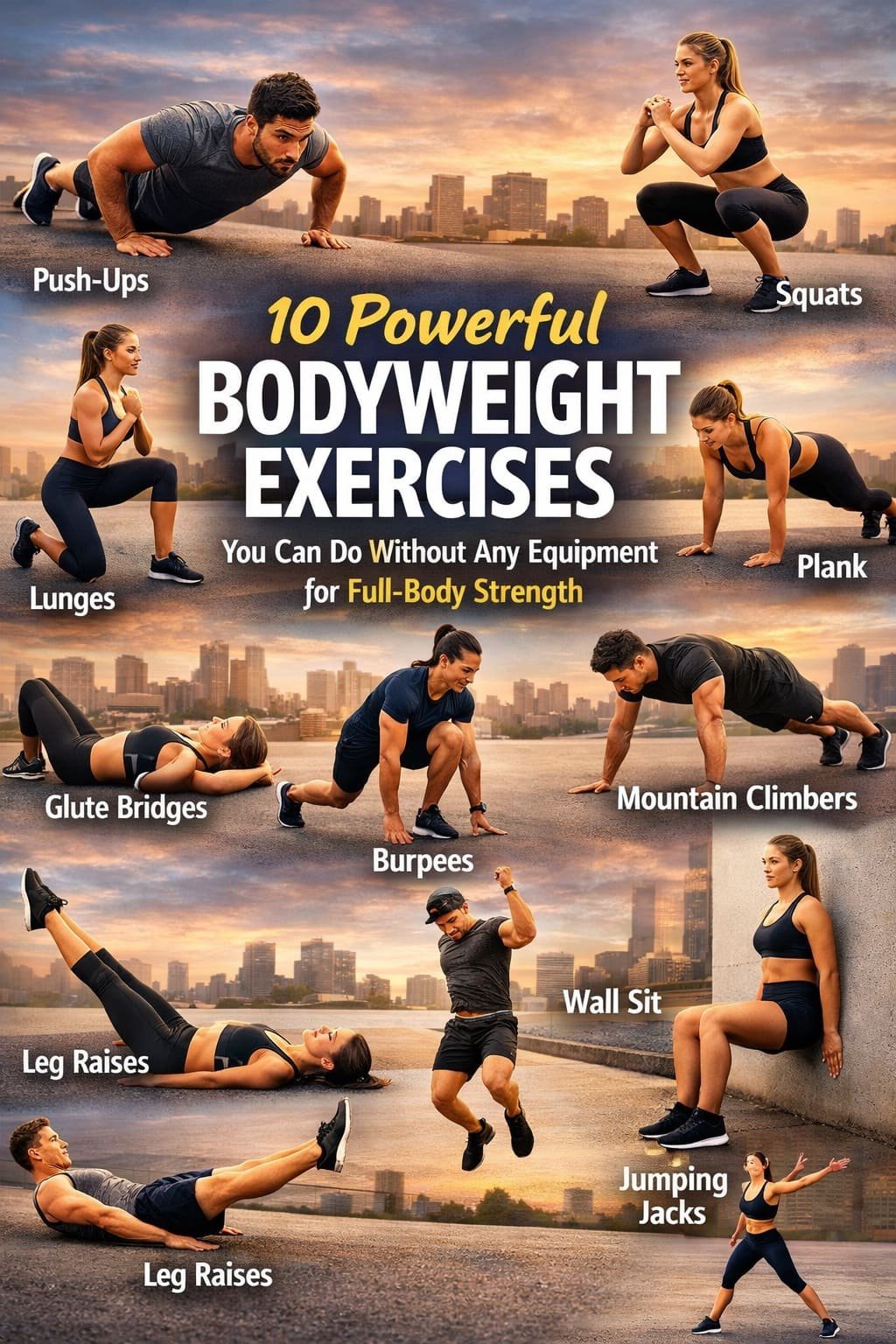 10 Powerful Bodyweight Exercises You Can Do Without Any Equipment to Build Strength Anywhere
