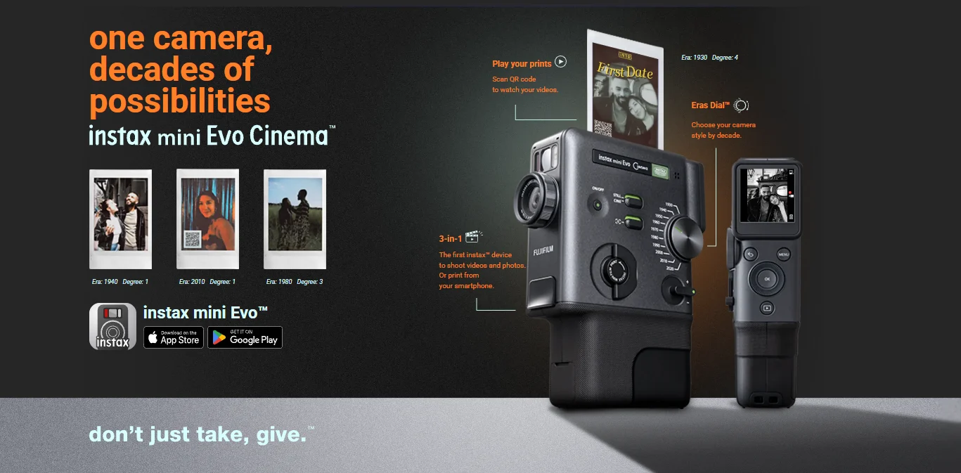 FUJIFILM instax mini Evo Cinema Launch in India: Hybrid Camera with Video Recording and Era Effects