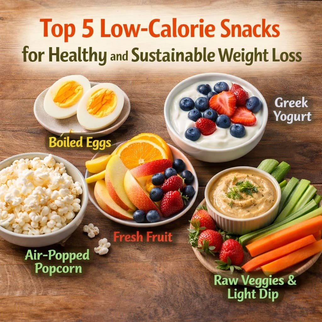 Top 5 Low-Calorie Snacks for Healthy and Sustainable Weight Loss