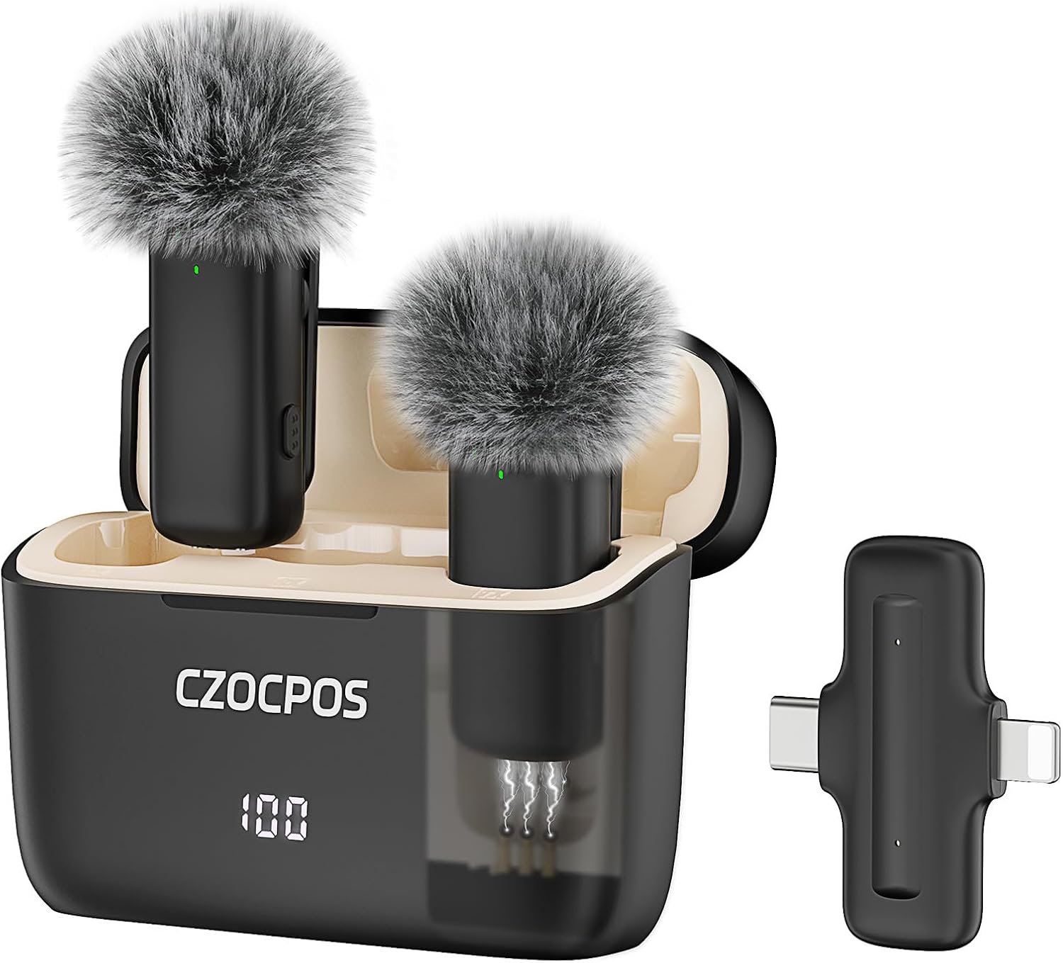 CZOCPOS Wireless Lavalier Microphone Review: Dual Mics, 36H Battery & Clear Sound