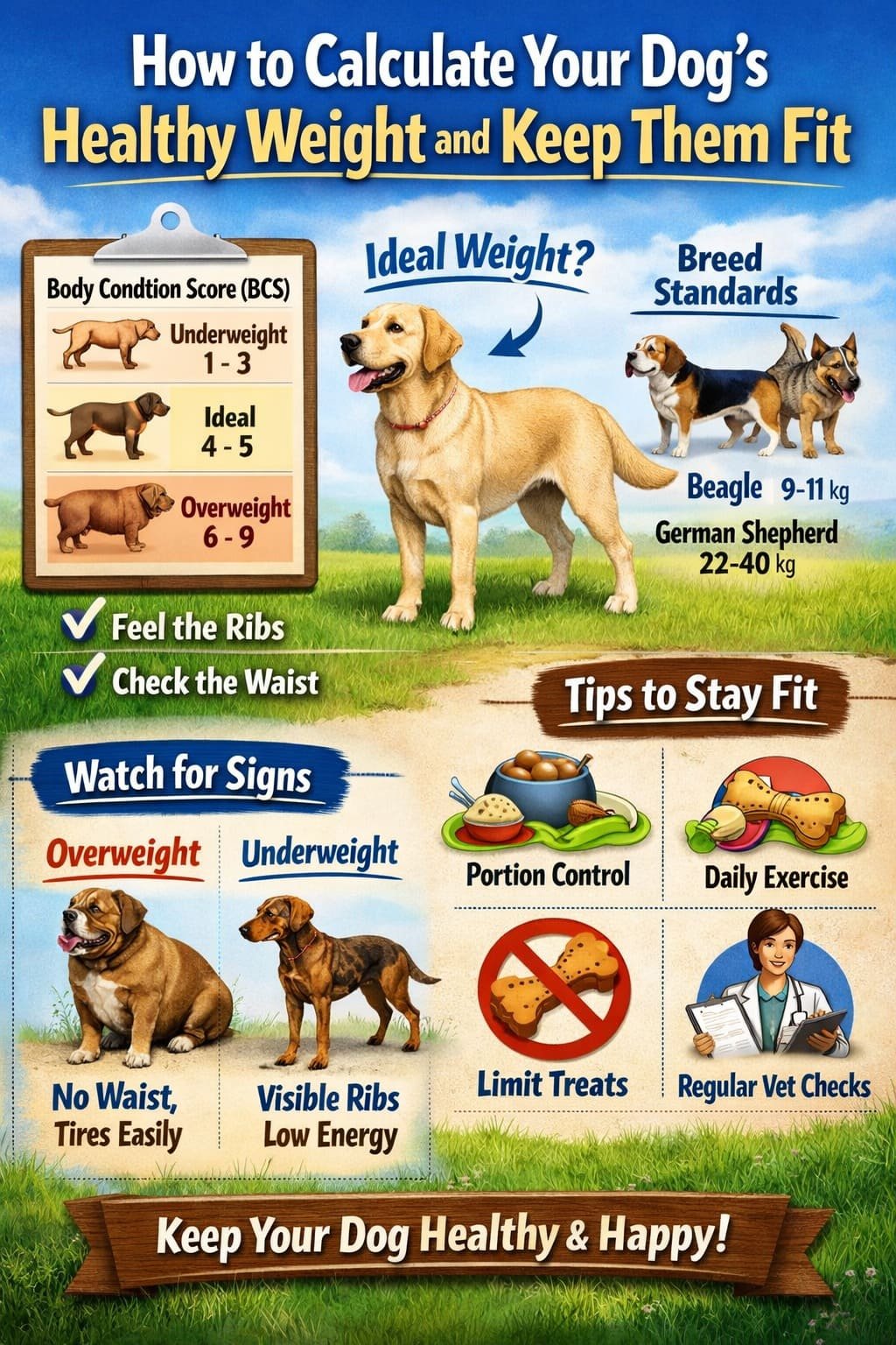 How to Calculate Your Dog’s Healthy Weight and Keep Them Fit