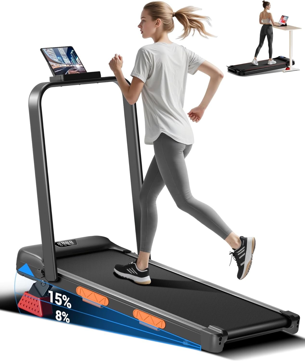 CURSOR FITNESS 3-in-1 Treadmill Review: Affordable 15% Incline Walking Pad for Home and Office