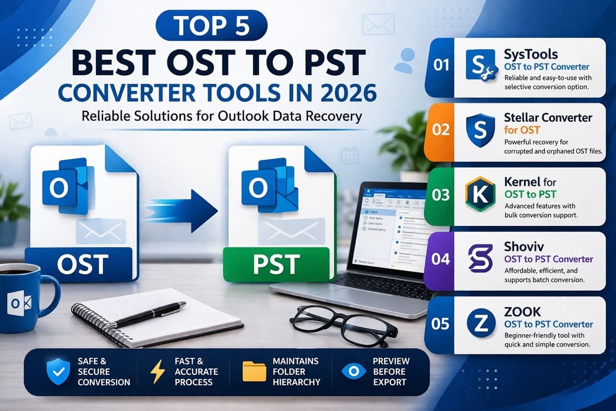 Top 5 Best OST to PST Converter Tools in 2026 for Safe Data Recovery