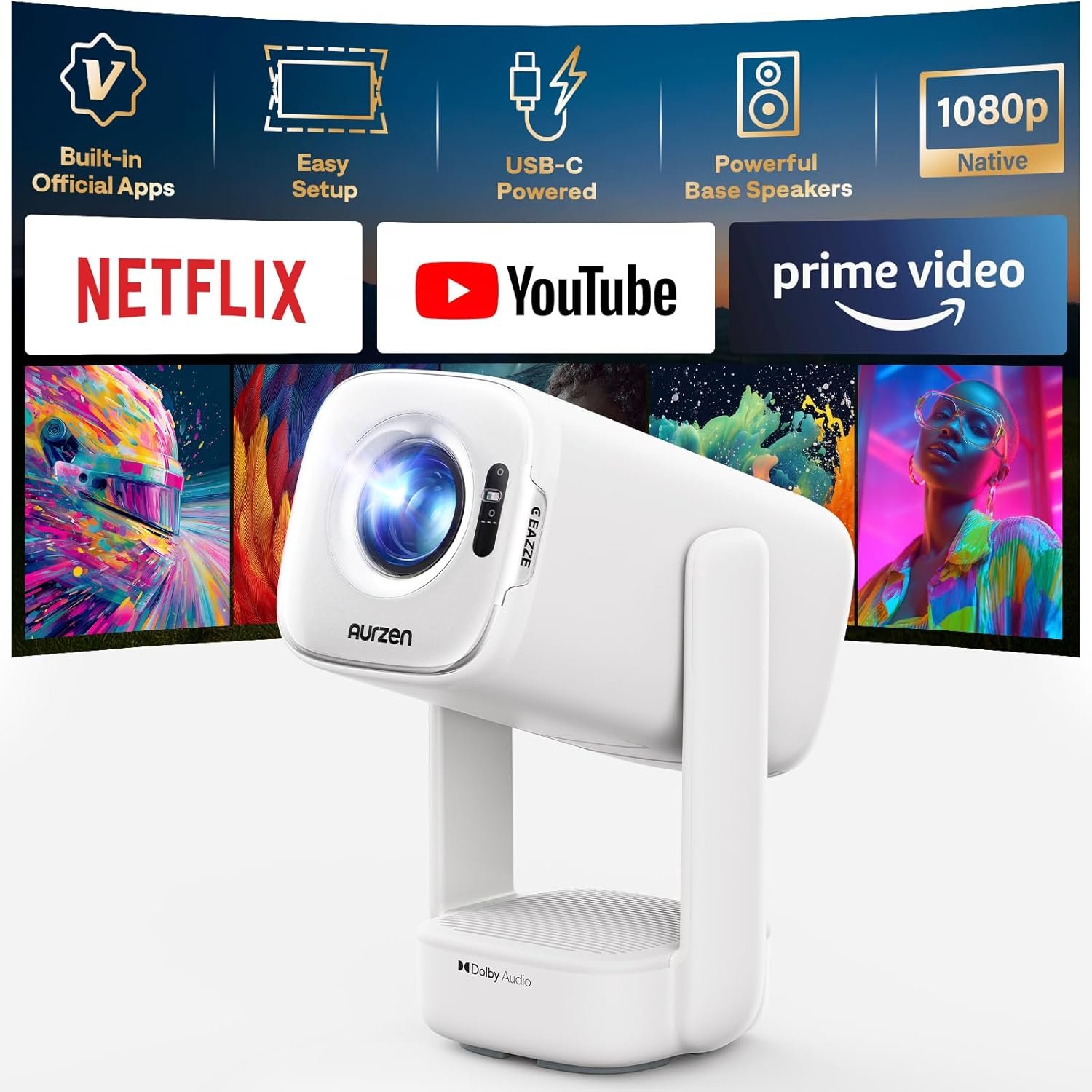 Aurzen EAZZE D1 Air Smart Portable Projector Review: Compact Yet Powerful Entertainment for Home and Outdoors